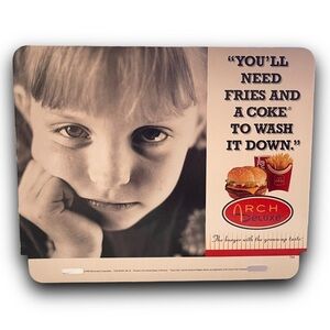 Rare 1996 McDonalds Arch Deluxe Burger Meal Advertisement Vintage Translite Sign